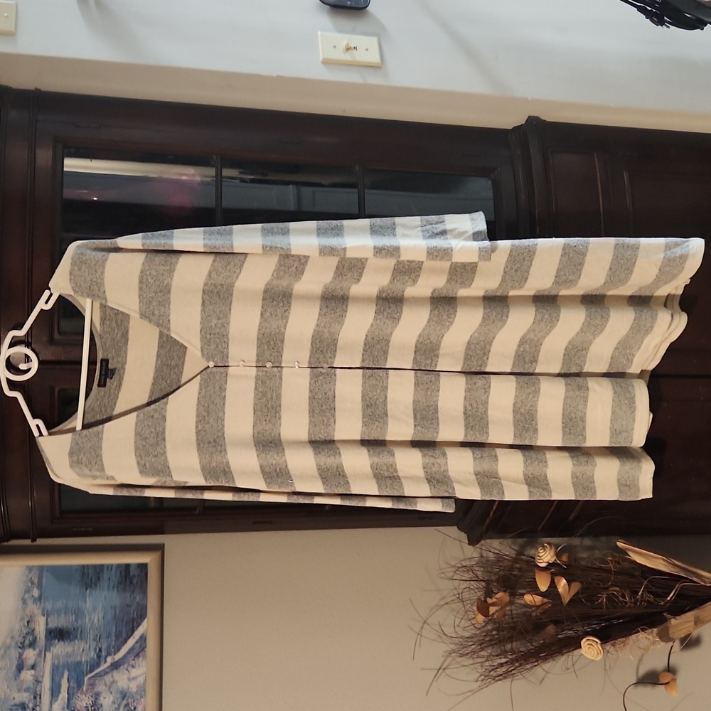 Long 5 button open sweater
